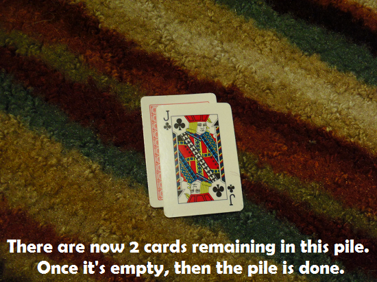 Make 10 - a new face card is flipped face-up.